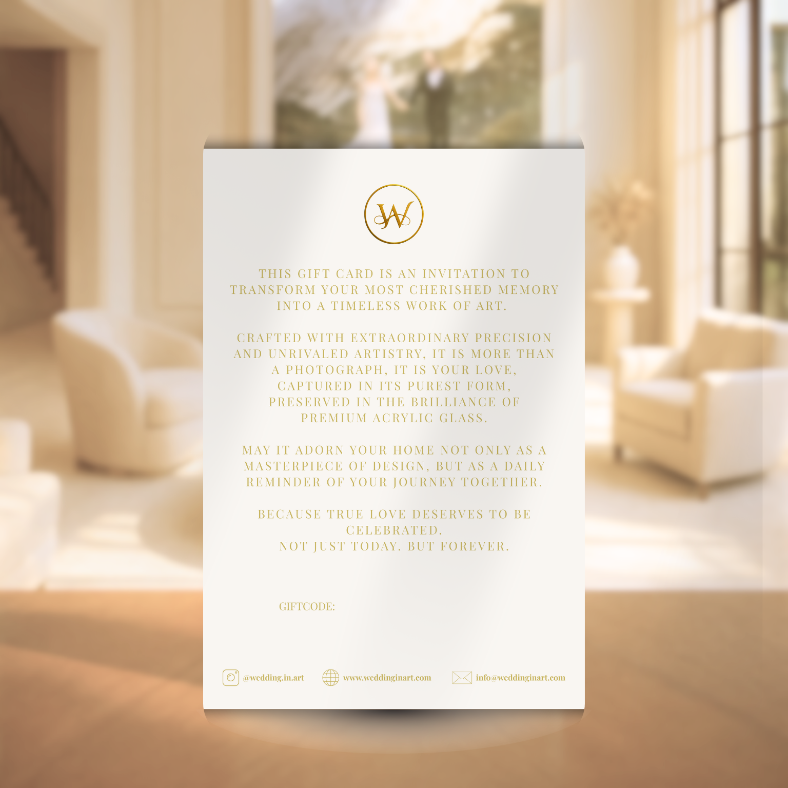 Wedding in Art. Gift Card